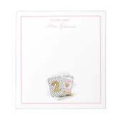 Bewertung des Weißen Lehrers zweiter Klasse Notizblock (Vorderseite)