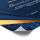 Bewertung Gold-Blue-Zertifikat Poster (Ecke)