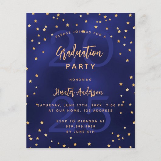 Bewertung Partei Blue-Year Budget Invititation (Vorderseite)