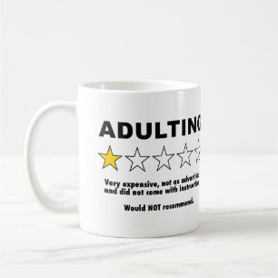 Bewertung von Erwachsenen - 1 Sterne Kaffeetasse