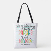 Bewertung von Funny Teacher Tasche (Rückseite)