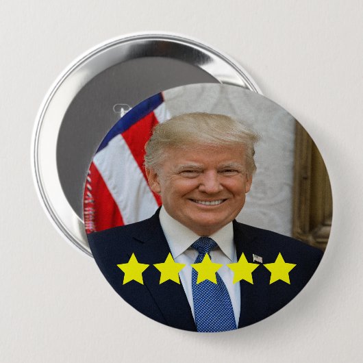 Bewertung von Präsident Donald Trump Button (Vorne & Hinten)