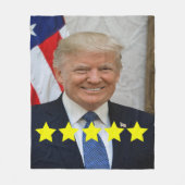 Bewertung von Präsident Donald Trump Fleecedecke (Vorderseite)
