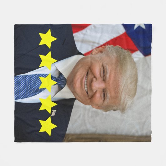 Bewertung von Präsident Donald Trump Fleecedecke (Vorderseite (Horizontal))