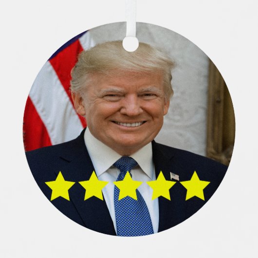 Bewertung von Präsident Donald Trump Ornament Aus Metall (Vorderseite)