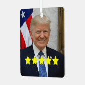 Bewertung von Präsident Donald Trump Ornament Aus Metall (Vorderseite links)