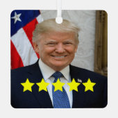 Bewertung von Präsident Donald Trump Ornament Aus Metall (Rückseite)