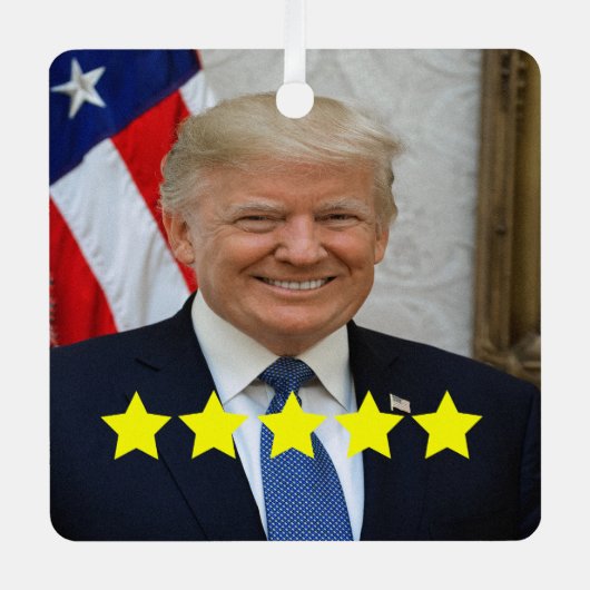 Bewertung von Präsident Donald Trump Ornament Aus Metall (Vorderseite)