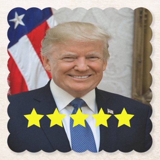 Bewertung von Präsident Donald Trump Untersetzer (Vorderseite)