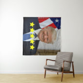 Bewertung von Präsident Donald Trump Wandteppich (Beispiel (Horizontal))