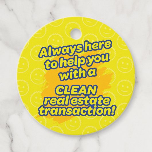 Bewertung von Realtor Pop-by-Sponge-Scrub-Client Geschenkanhänger (Vorderseite)