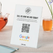 Bewertungs-QR-Code-Rating-Podest Sockelschild (In Situ)