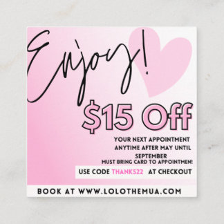 Bewertungskarten Quadratische Visitenkarte