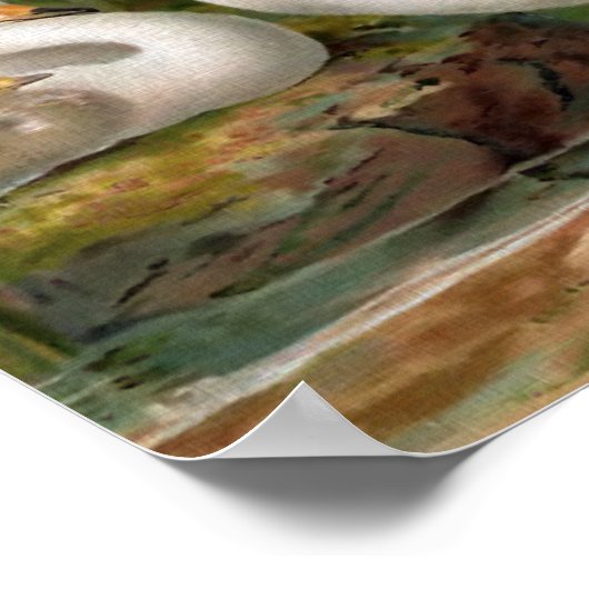 ‚Bewick Swan‘ Poster (Ecke)