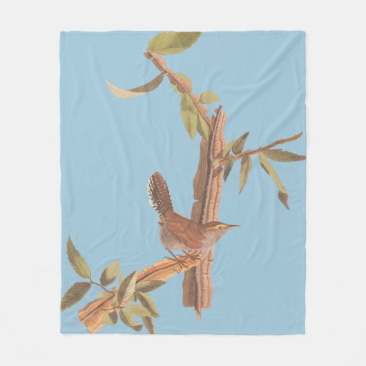 Bewicks langschwänzender Wren Audubon Solitary Bir Fleecedecke (Vorderseite)