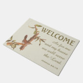 Bewicks Wren Bird und Bible Verse Doormat Fußmatte (Schrägansicht)