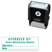 Bewilligte Unterschrift Permastempel (Beispiel)