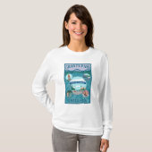 Bewilligungs-Durchlauf, OregonScenic Reise-Plakat T-Shirt (Vorne ganz)