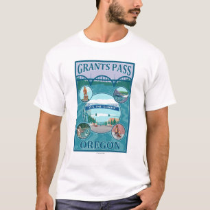 Bewilligungs-Durchlauf, OregonScenic Reise-Plakat T-Shirt