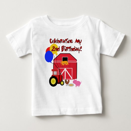 Bewirtschaften Sie 2. Geburtstag Baby T-shirt (Vorderseite)