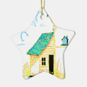 Bewirtschaften Sie Szene mit Halle, Baum und Keramik Ornament (Links)