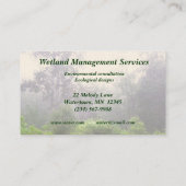 Bewirtschaftung von Wäldern Visitenkarte (Rückseite)