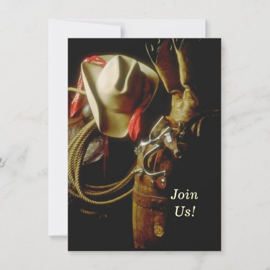 Bewirtung Western-des Themed Einladung (Vorderseite)