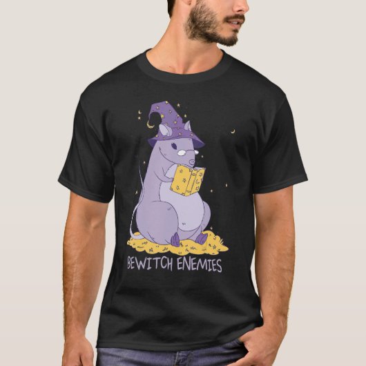 Bewitch Enemies Magic Pet Rat Hexenkraut Sprichwor T-Shirt (Vorderseite)
