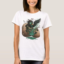 Bewitched Raven in Eggshell T-Shirt