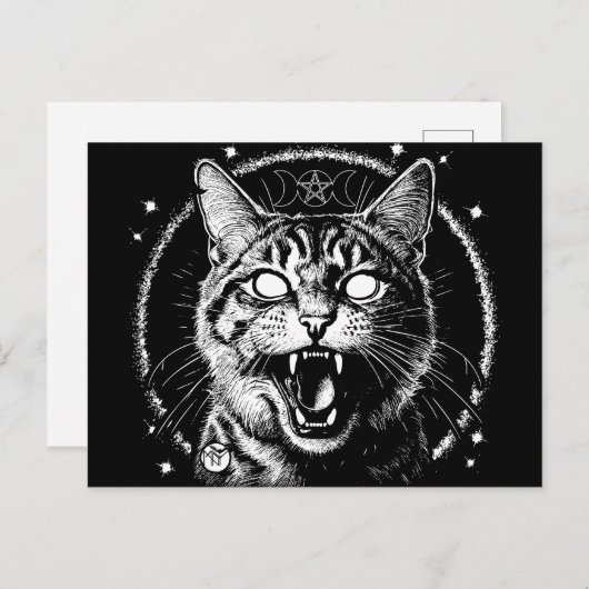 Bewitched Tabby Postkarte (Vorne/Hinten)