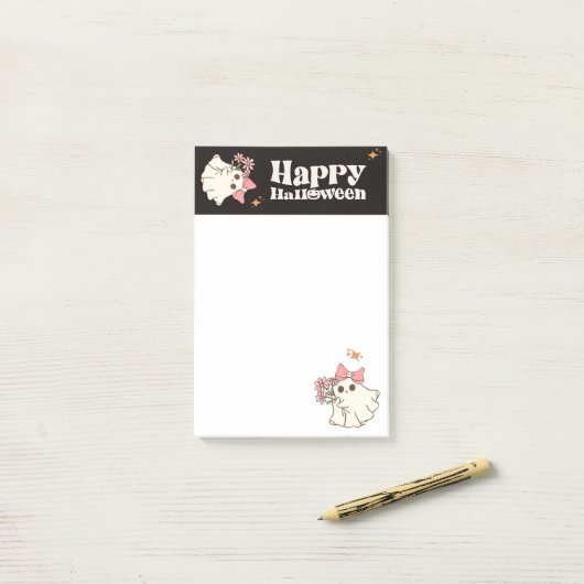 Bewitching Blooms — Halloween with Heart Post-it Klebezettel (Auf Schreibtisch)