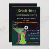 Bewitching Cocktails Halloween-Party Einladung (Vorne/Hinten)