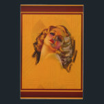 Bewitching Eyes Art Deco Porträt von Zoe Mozert Holzdruck<br><div class="desc">Bewitching Eyes Art Deco Portrait von American Painter Zoe Mozert [Alice Adelaide Moser] (1907 - 1993); Portraitist, Pinup Artist und Pun-up Model. Das ist ein verführerisches Deko-Büstenporträt einer wunderschönen Blondine der frühen 1930er Jahre, beleuchtet mit goldenen Farbtönen und schönen roten Farbakzenten von Blau, Violett, Rose und Grünton aus mehreren Lichtquellen,...</div>