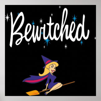 Bewitchte 60er Retro-TV-Logo Poster