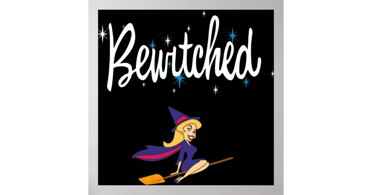 Bewitchte 60er Retro-TV-Logo Poster | Zazzle.de