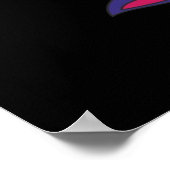 Bewitchte 60er Retro-TV-Logo Poster (Ecke)