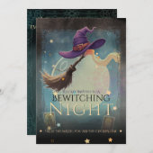 Bewitschern Nacht Hexerei Tarot Halloween Einladun Einladung (Vorne/Hinten)