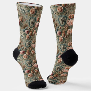 Bewohnbares Verderben – Gothic-Victorian-Teppich Socken