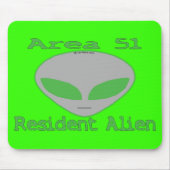 Bewohner-alien des Bereichs-51 Mousepad (Vorne)