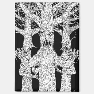 Bewohner des Teuflischen Waldes Weird Horror Art Magnet