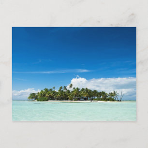 Bewohnte Insel im pazifischen Postkartenland Postkarte