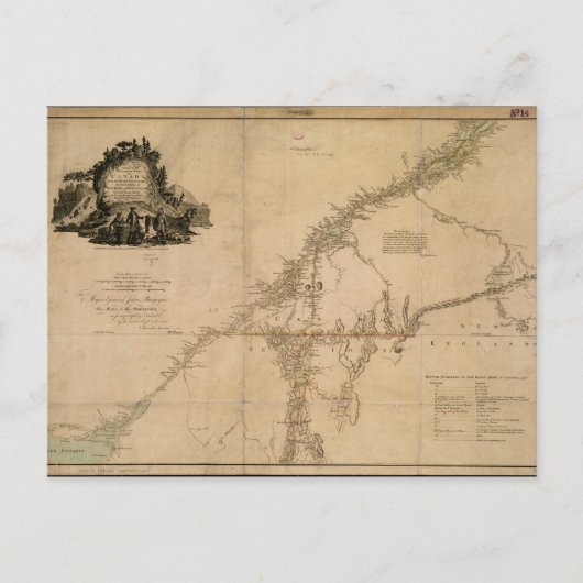 Bewohnter Teil von Kanada 1777 Karte (Vorderseite)