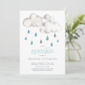 Bewölkt mit der Chance, Sprinkles Baby Dusche Einladung (Stehend Vorderseite)