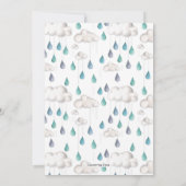 Bewölkt mit Möglichkeit einer Babydusche Einladung (Rückseite)