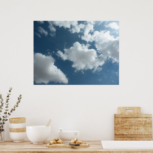 bewölkt poster (Küche)