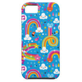 bewölkt Regenbogenregentropfen-Herzmuster Case-Mate iPhone Hülle (Rückseite)