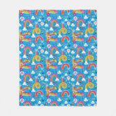 bewölkt Regenbogenregentropfen-Herzmuster Fleecedecke (Vorderseite)