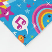 bewölkt Regenbogenregentropfen-Herzmuster Fleecedecke (Ecke)