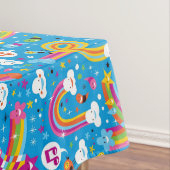 bewölkt Regenbogenregentropfen-Herzmuster Tischdecke (Beispiel)