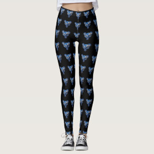 Bewölkte Koala-Bärn-Schwarz-Leggings Leggings